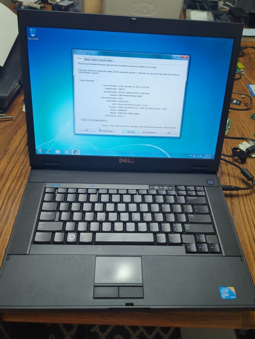 Dell Latitude E5500 C2d-4gb Ram, 32gb SSD, Dvd-rw, Wi-Fi, Win 7